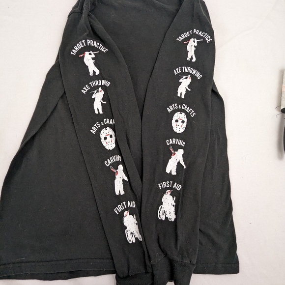 Camp Crystal Lake Enjoy Nature  Long Sleeve Tee Small - Picture 3 of 13